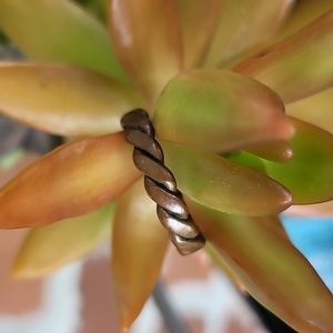 Vintage twisted copper ring